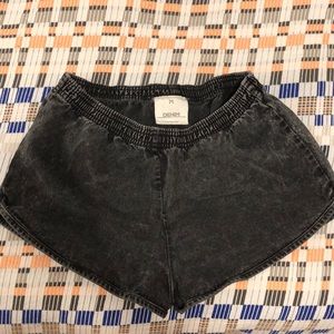 American Apparel denim shorts, black, size M
